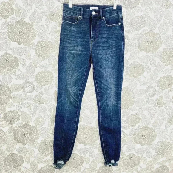 Excellent Good‎ American High Rise Skinny Jeans Women's 2/26 Raw hem 9987C - Picture 1 of 8